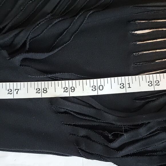 Spense faux wrap skirt with fringe - black Women's Size M - Picture 9 of 9